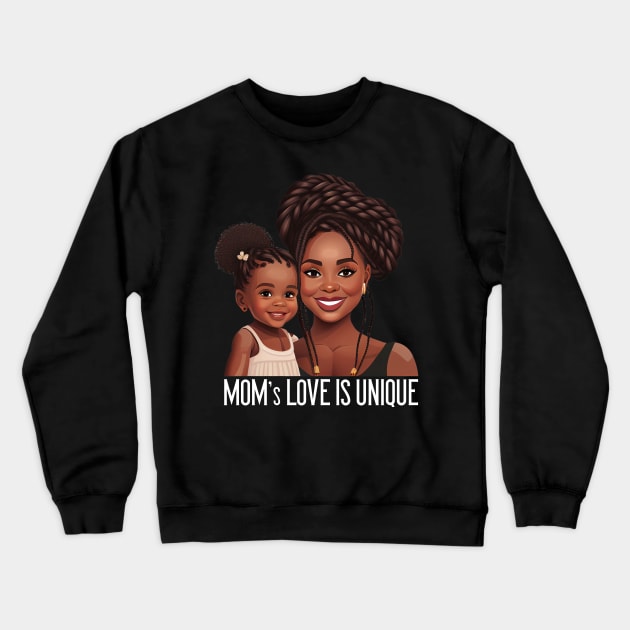 African Mom And Child Afrocentric Mother's Day Gift Crewneck Sweatshirt by Merchweaver